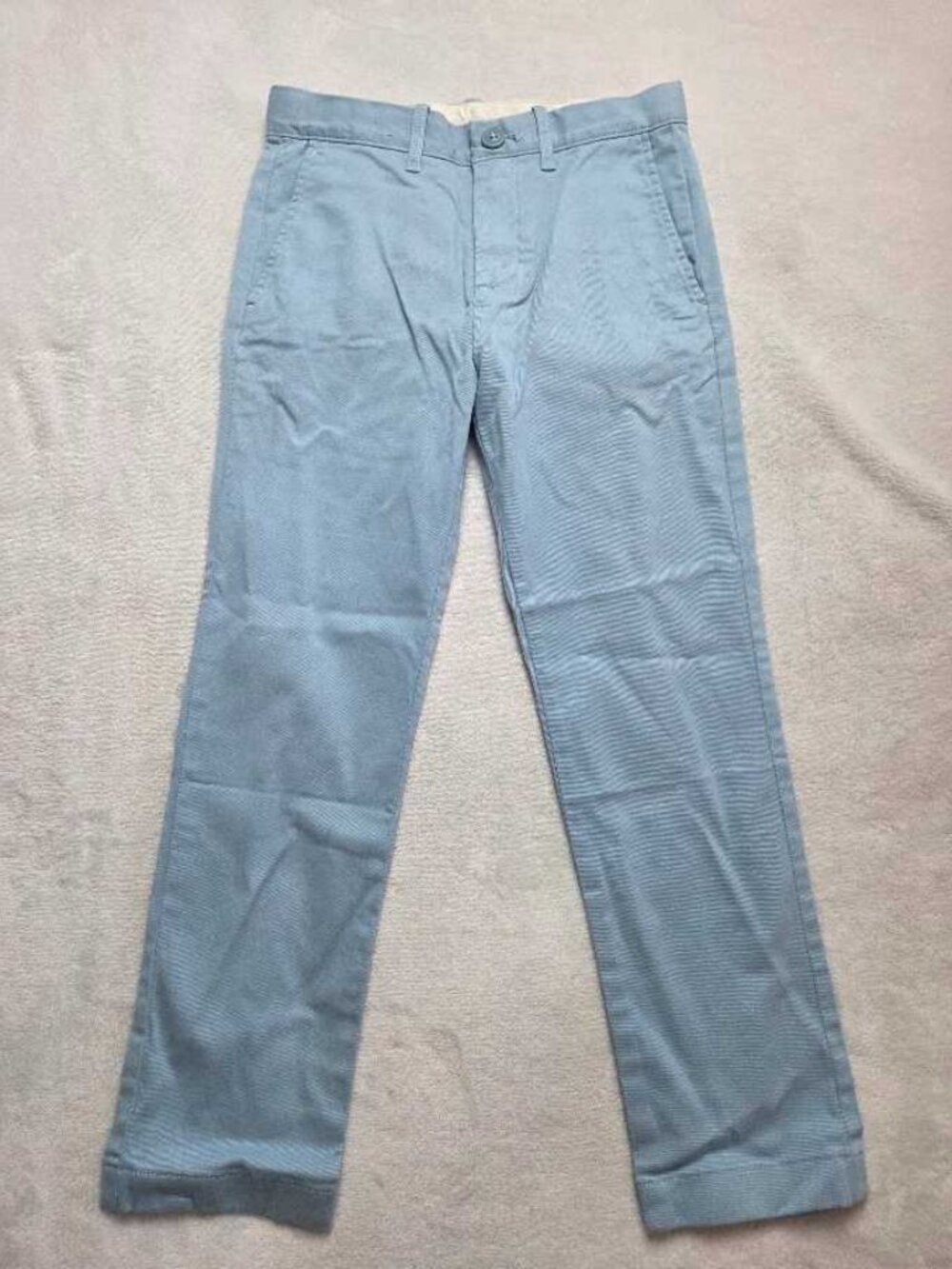 New boys 7 J.Crew x Crewcuts slim-fit stretch chino pant in Southern Sky blue